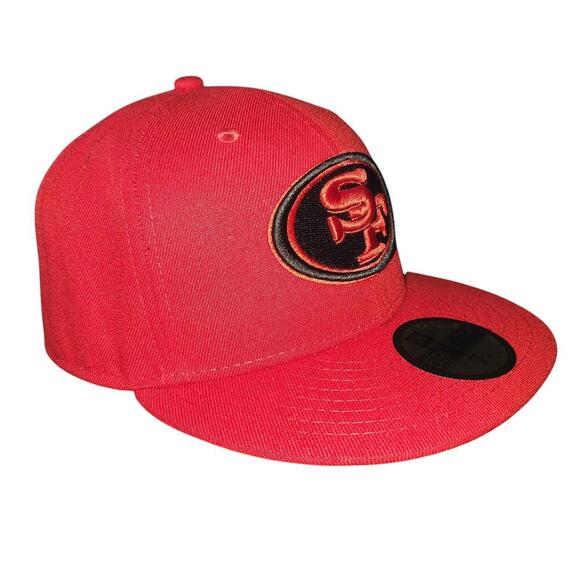 San Francisco 49ers New Era Fitted Cap - Red - Size 7 1/4 - Picture 6 of 9